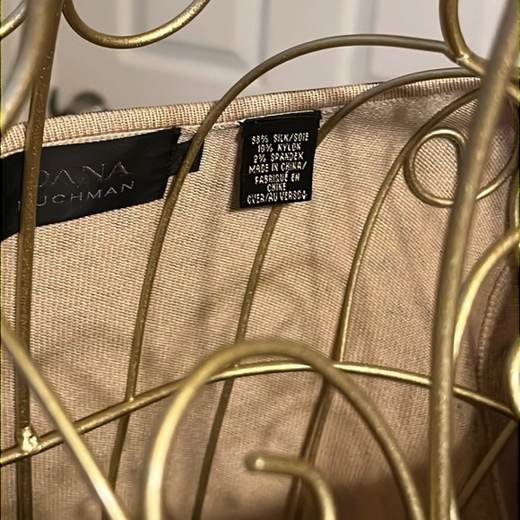 VTG Dana Buchman vintage glamour,  leopard asymmetrical neckline - Picture 9 of 10